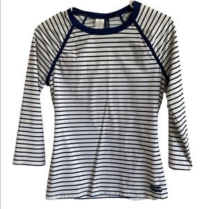 Sperry Navy and White Striped Swim Top